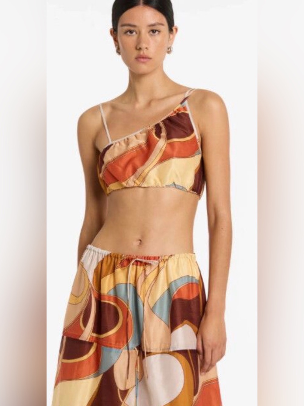 Sir the label- VISTA PRINT ASYMMETRIC CROP tops sz 2